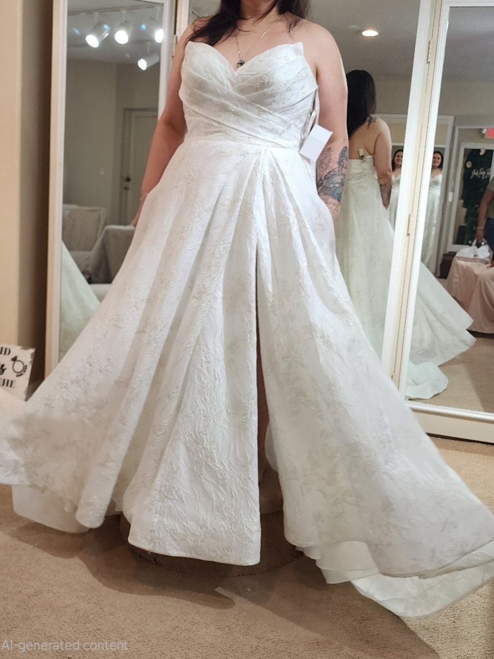 Allure Bridals Ivory Strapless A-Line Wedding Gown